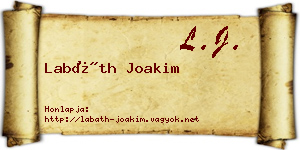 Labáth Joakim névjegykártya